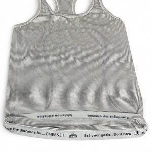 Lululemon Cool Racerback Run Inspiration Tank 2013 Micro Stripe Size 6